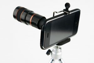 Objetivo y trípode para iphone