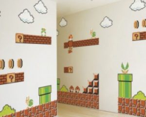 Vinilos para decorar espacios de Mario Bross
