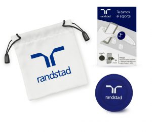 Soporte para móvil Randstad packaging