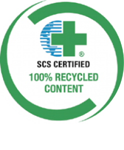 Etiqueta certificado producto 100% reciclado